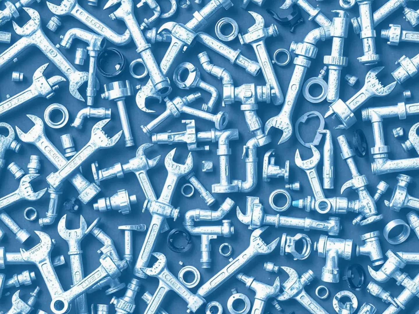 Plumbing tools background pattern